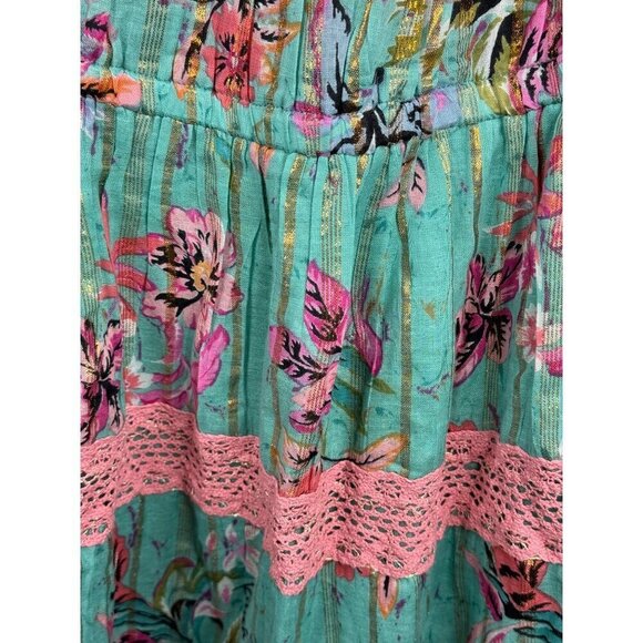 BAROK PARIS Floral Off the Shoulder Cotton Blend Maxi Dress Size S NWT $199 - Picture 9 of 9